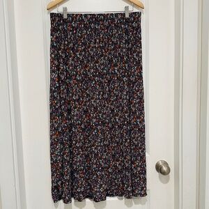 RW & CO | Women’s Floral Maxi Skirt Flowy Multicoloured  Pull On Waistband